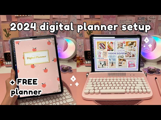 my digital planner setup 2024 💗✨ + FREE planner | iPad digital planning, plan with me