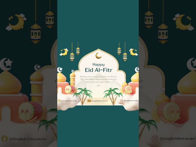 Eid Mubarak to everyone 😇 #eidulfitr2024 #englishliterature