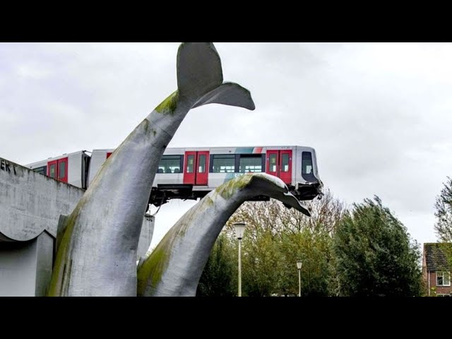 Statue Stops Train From Falling Off Edge
