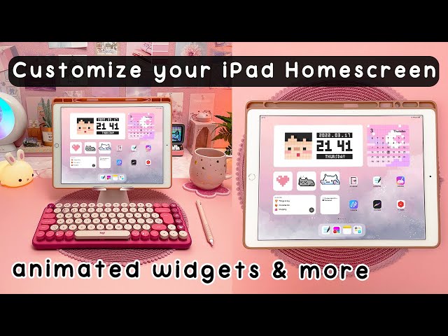 How to Customize your iPad Home Screen | Animated Widgets | iOS 15 Widgets ✨