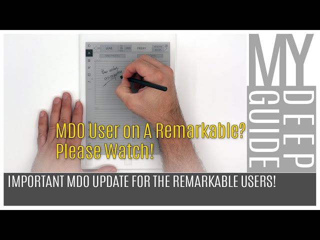 Important MDO Update for the Remarkable Users!