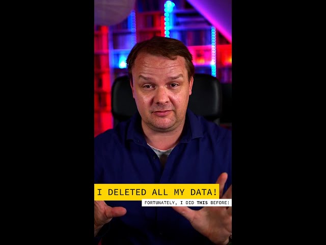 DAILY #1 | I deleted ALL my data | Backup FTW | #shorts