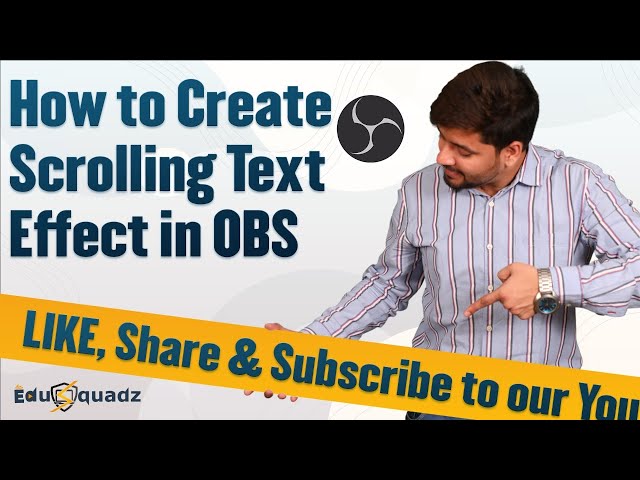 How to Create Scrolling Text line in OBS. | Moving Text Line To Provide Information  | @Edusquadz