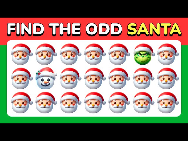 Find the ODD One Out - Christmas Edition 🌲🎅❄️ 25 Levels Emoji Quiz