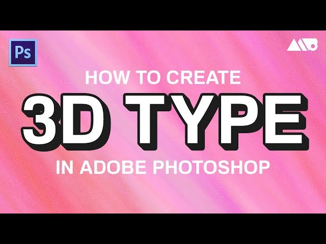 How to Create 3D Type in Adobe Photoshop Tutorial