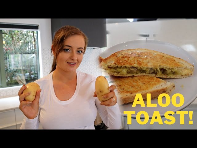 MY BRITISH WIFE MAKES SPICY ALOO TOAST | Cheesy Potato Sandwich recipe *YUMMY*