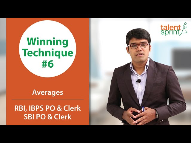 Averages for RBI, IBPS Clerk & PO, SBI Clerk & PO | Winning Technique #6