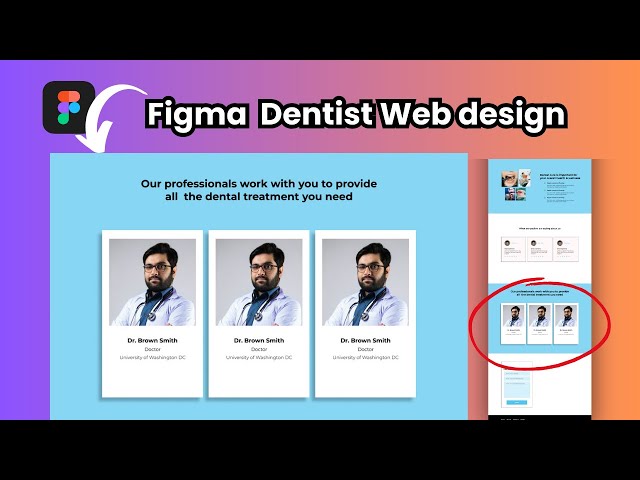 Dentist Web Design  Team section Using Figma Part 05 Tutorial