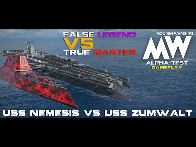 Modern Warships - USS NEMESIS vs USS ZUMWALT / 1VS1 DUEL / GAMEPLAY [by MasterZebra] [Mobile]