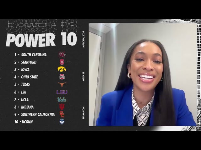 Women's basketball rankings: Iowa soars back into top 3 of Power 10