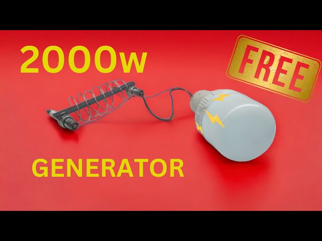 ⚡️ Build Free Electricity! Simple Generator with Magnets and Copper Coil ⚡️