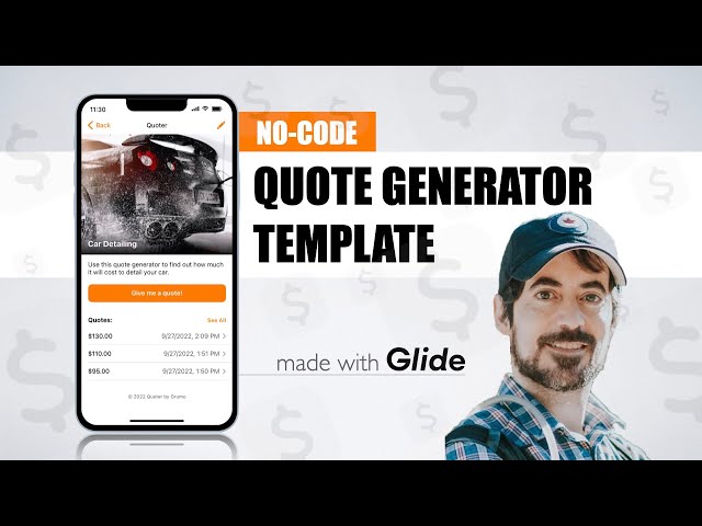 Quote Generation App | Glide Template