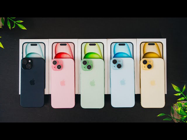 iPhone 15 in All Colors Pink, Yellow, Blue, Green & Black!