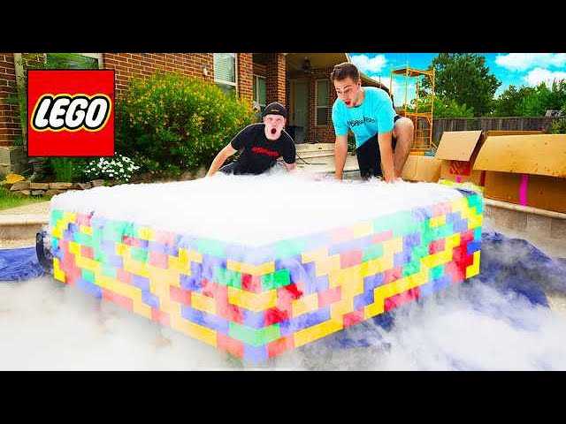 PUTTING 500 POUNDS OF DRY ICE IN A LEGO POOL!