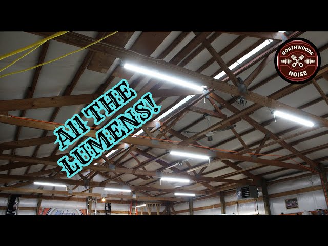 Installing 4' LED shop lights, and reorganizing the shop. I can actually see what I'm working on!
