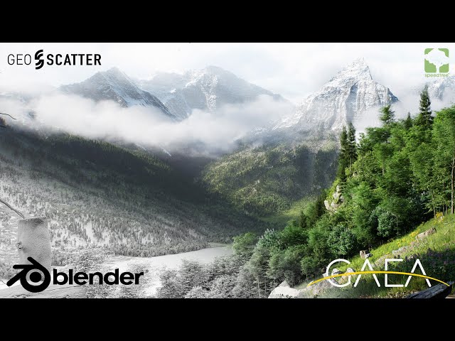Making Huge Realistic 3D Environments - Blender