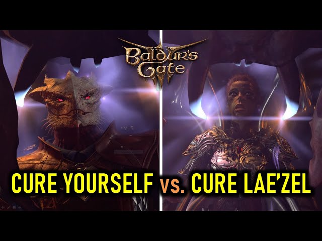 Cure Yourself vs Cure Lae'zel - Githyanki Zaith'isk Device | Baldur's Gate 3 (BG3)