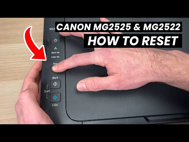 How to Reset: Canon PIXMA MG2525 & MG2522 Printer
