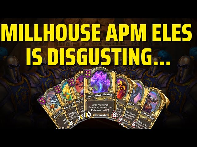 Millhouse APM Elementals Is Disgusting | Hearthstone Battlegrounds Gameplay | Patch 21.3 | bofur_hs