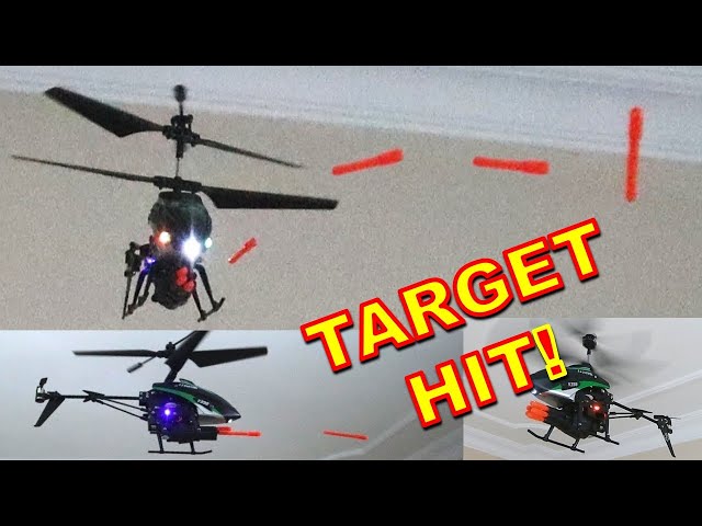 RC Helicopter with a Working MACHINE GUN😱 #missile #rocket