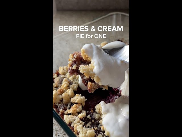 Berries & Cream Pie For One