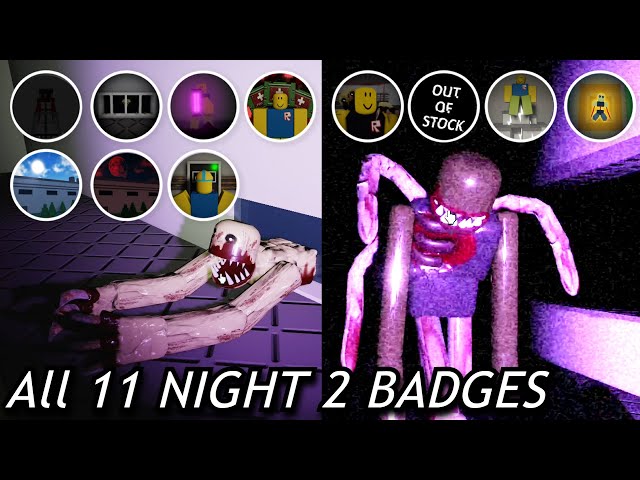 How to get ALL 11 NIGHT 2 BADGES in Residence Massacre with TUTORIAL [Roblox]