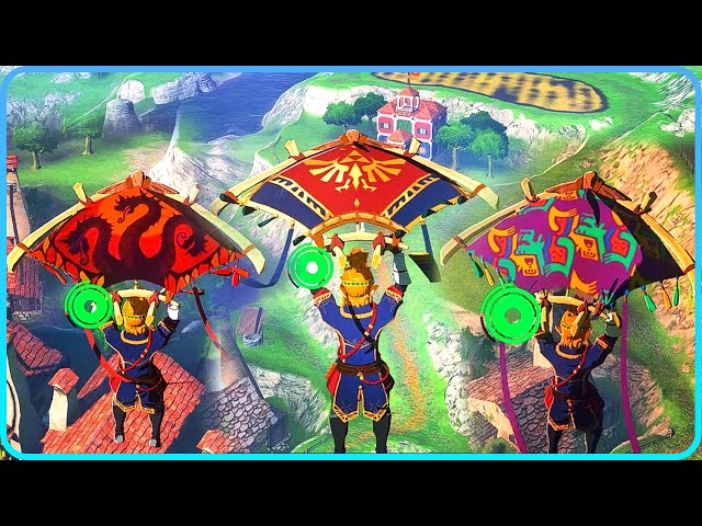 ALL 53 Paraglider Fabrics, Skins Showcase Zelda Tears of the Kingdom