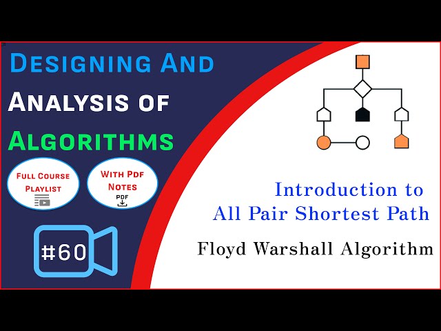Introduction to All Pair Shortest Path (Floyd Warshall Algorithm) | DAA