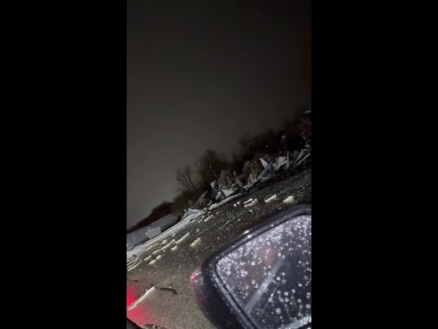 Video of damage along I-65 in Whiteland