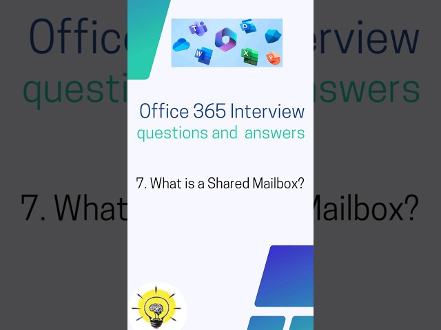 Office 365 interview: What is a Shared Mailbox #shorts