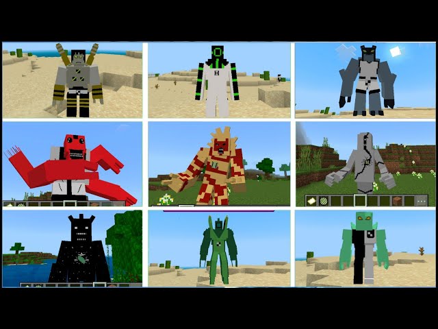 🆕🆓 ADD-ON BEN 10 v3.5 NEW ALIENS 👽 AND ENEMIES & THE CARNITRIX MINECRAFT 📱 ANDROID UPDATE 2024 part3