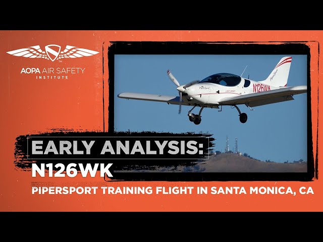 Early Analysis: Aircraft accident September 8, 2022 Santa Monica, CA
