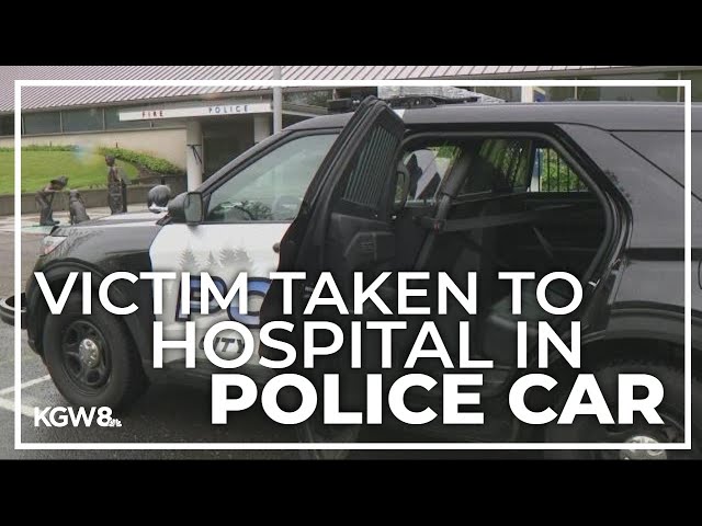 Overnight stabbing victim in Gresham taken to hospital in police car