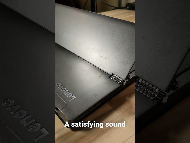 A satisfying sound.
