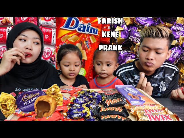 PRANK ❗️FARISH TAK BOLEH MAKAN CHOCOLATE ,REACTION FARISH LAWAK😂‼️#mukbang #chocolate