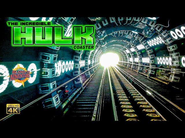 December 2023 The Incredible Hulk Coaster On Ride Front Seat 4K POV Islands of Adventure