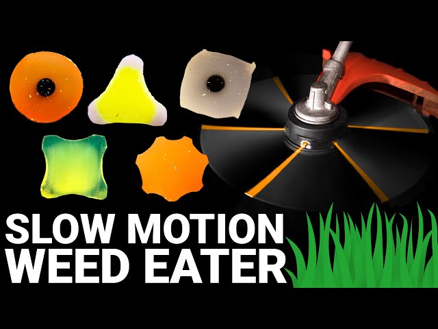Which Shape CUTS BEST? (Weed Eater Line at 100,000 Frames Per Second) - Smarter Every Day 238