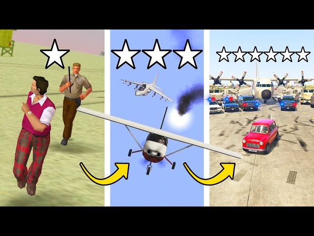 ALL STARS WANTED LEVELS in ALL GTA Games (Evolution)
