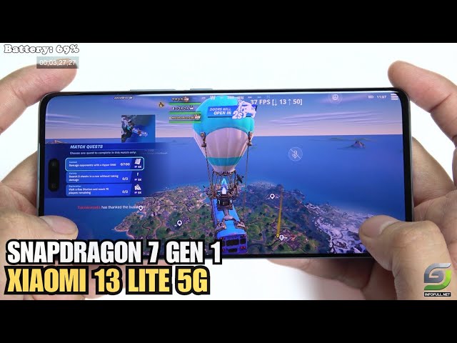 Xiaomi 13 Lite Fortnite Gameplay 2024 | Snapdragon 7 Gen 1