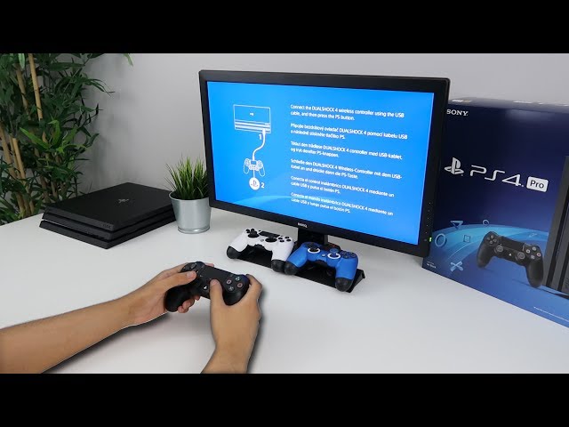Me Setting up the PS4 for the First Time