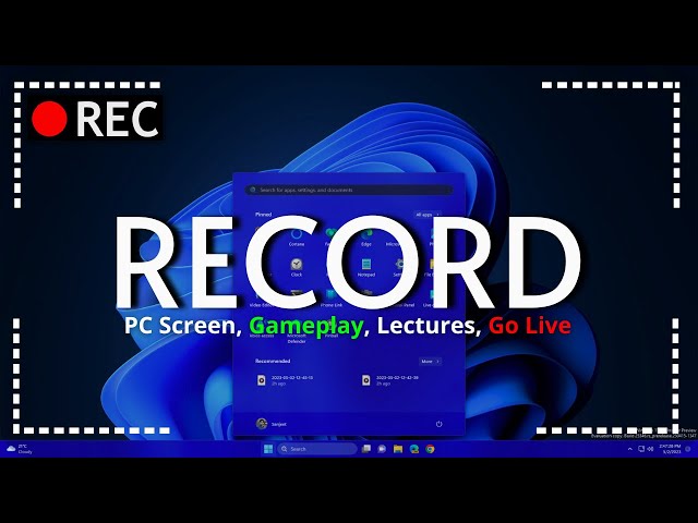 Record PC Screen, Gameplay, Lectures & Go Live in Windows 11