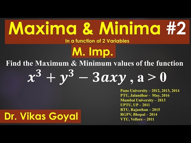 Maxima & Minima #2 of Two Variables in Hindi (M.imp) | Engineering Mathematics