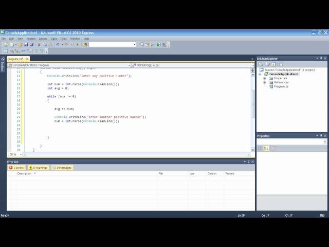 Tutorial 2 C# (C Sharp) : while loop and average - home work