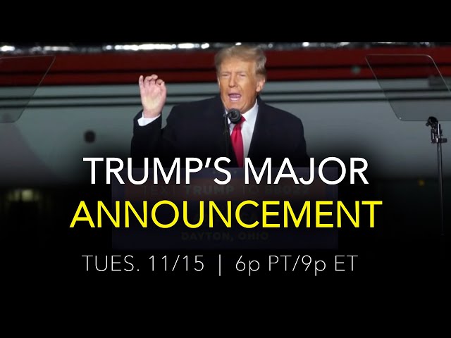 LIVE: Trump gives major announcement amid 2024 speculation