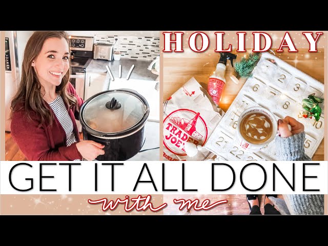 NEW⭐️ HOLIDAY PREP! COOK, CLEAN + GET IT ALL DONE #withme CHRISTMAS TRADER JOE'S Target DECOR haul