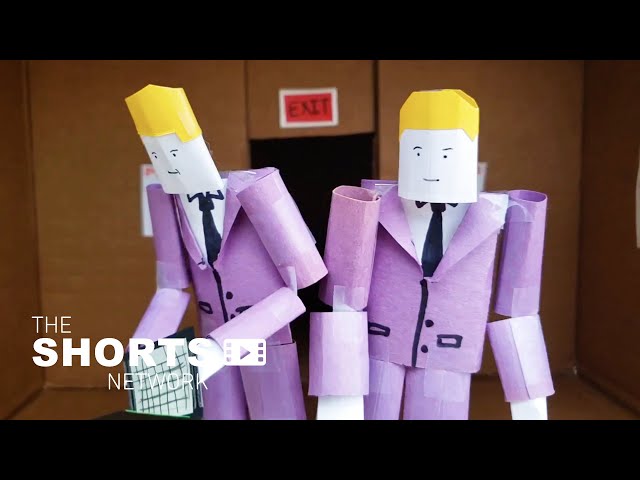 An action comedy with paper people miniatures. | Animated Short Film "Paper People"
