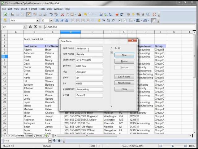 13- Libre Office - Calc, Open Office -- Calc, Excel Tutorial -- Forms