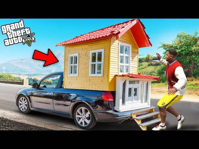 GTA 5 : Franklin Made A Real House On His Car in GTA 5.. (GTA 5 Mods)