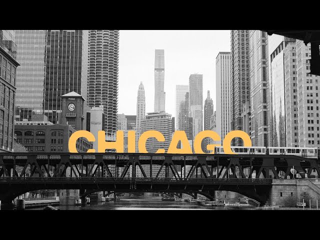 Chicago on black-and-white film