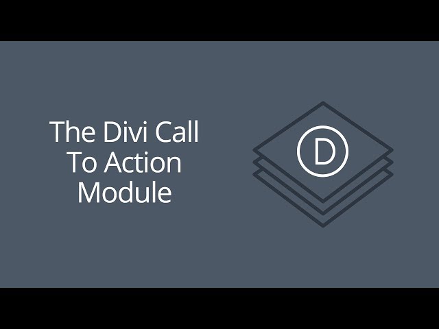 The Divi Call To Action Module
